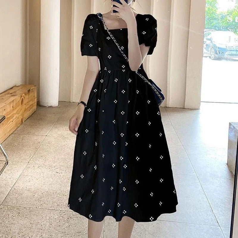 Elegant Floral Print Midi Dress