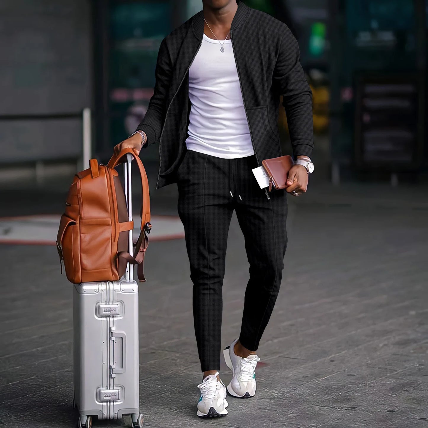 Autumn Winter Men's Casual Blazer Set
