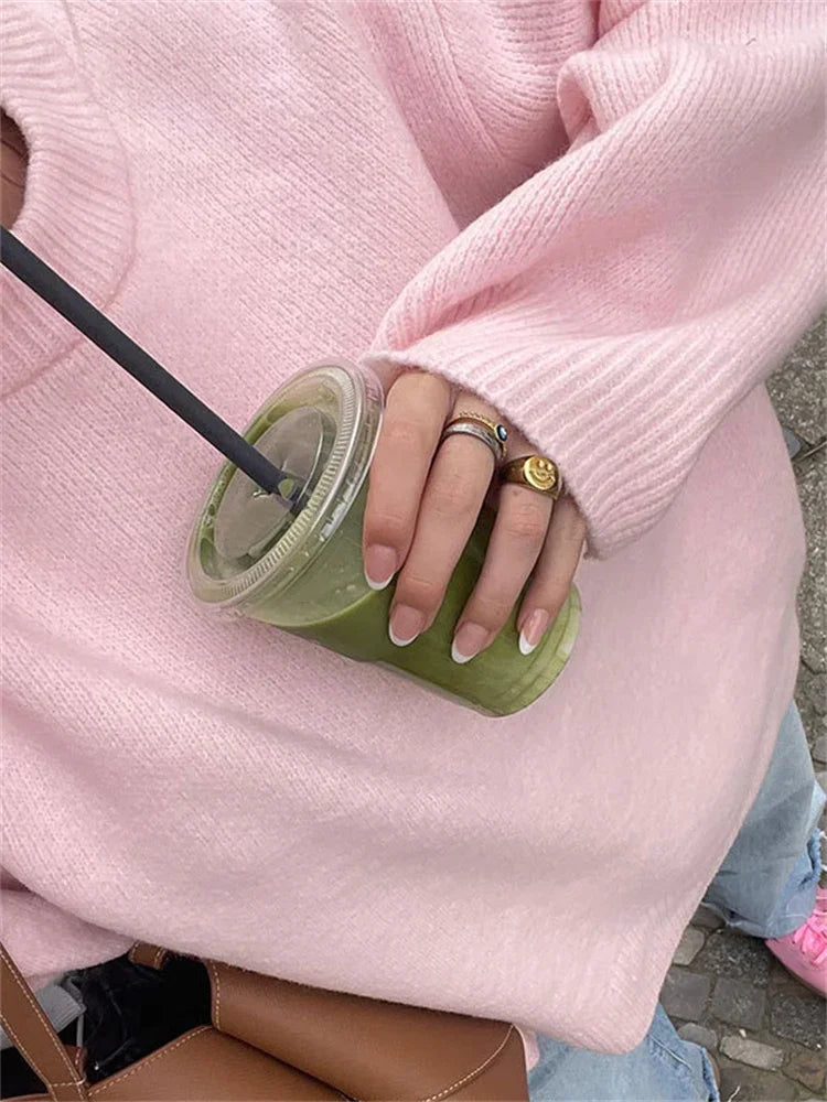 Women's Patchwork Knit Sweater Pullover