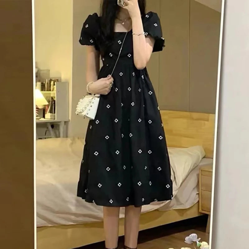 Elegant Floral Print Midi Dress