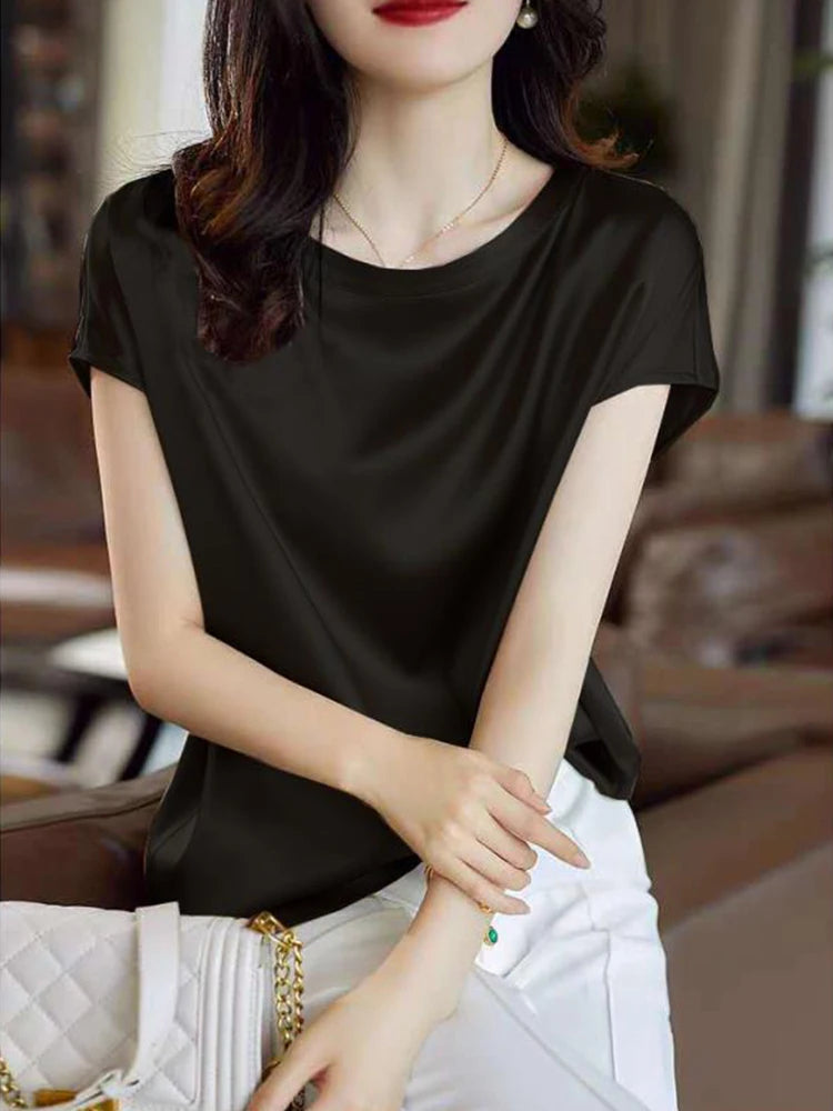 Women’s Silk Thin Short Sleeve Tee