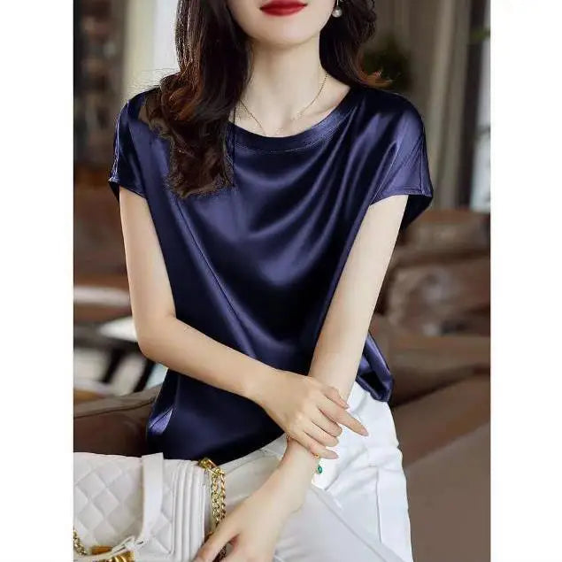 Women’s Silk Thin Short Sleeve Tee