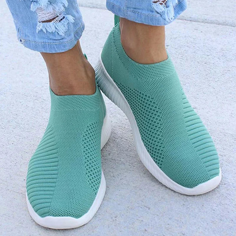 Pair of Women's Slip-On Casual Sneakers
