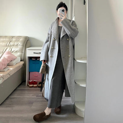 Women’s Color Matching Wool Coat