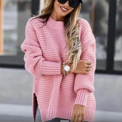 Women's Rib-Knit Mock Neck Pullover Sweater