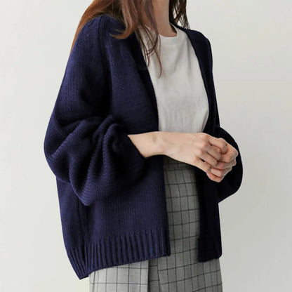 Women's Open-Front Knitted Cardigan