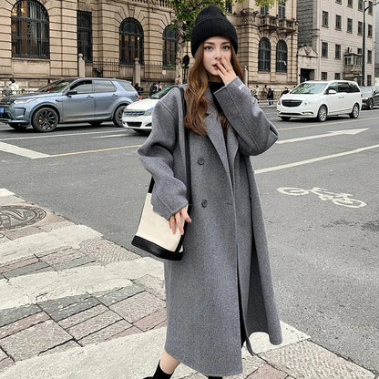 Women’s Color Matching Wool Coat