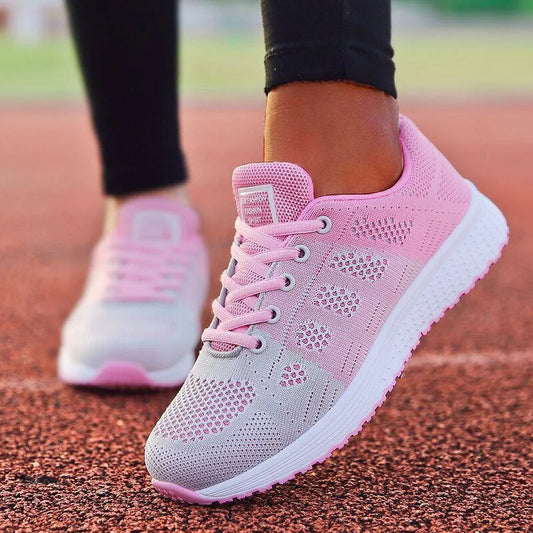 Pair of Women's Lace-Up Casual Sneakers
