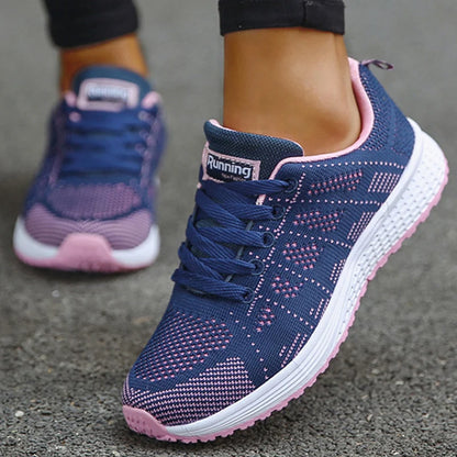 Pair of Women's Lace-Up Casual Sneakers
