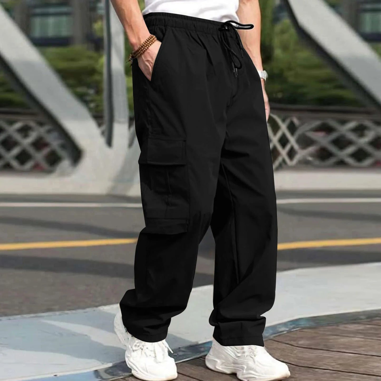 Men’s Loose Straight-Leg Casual Pants