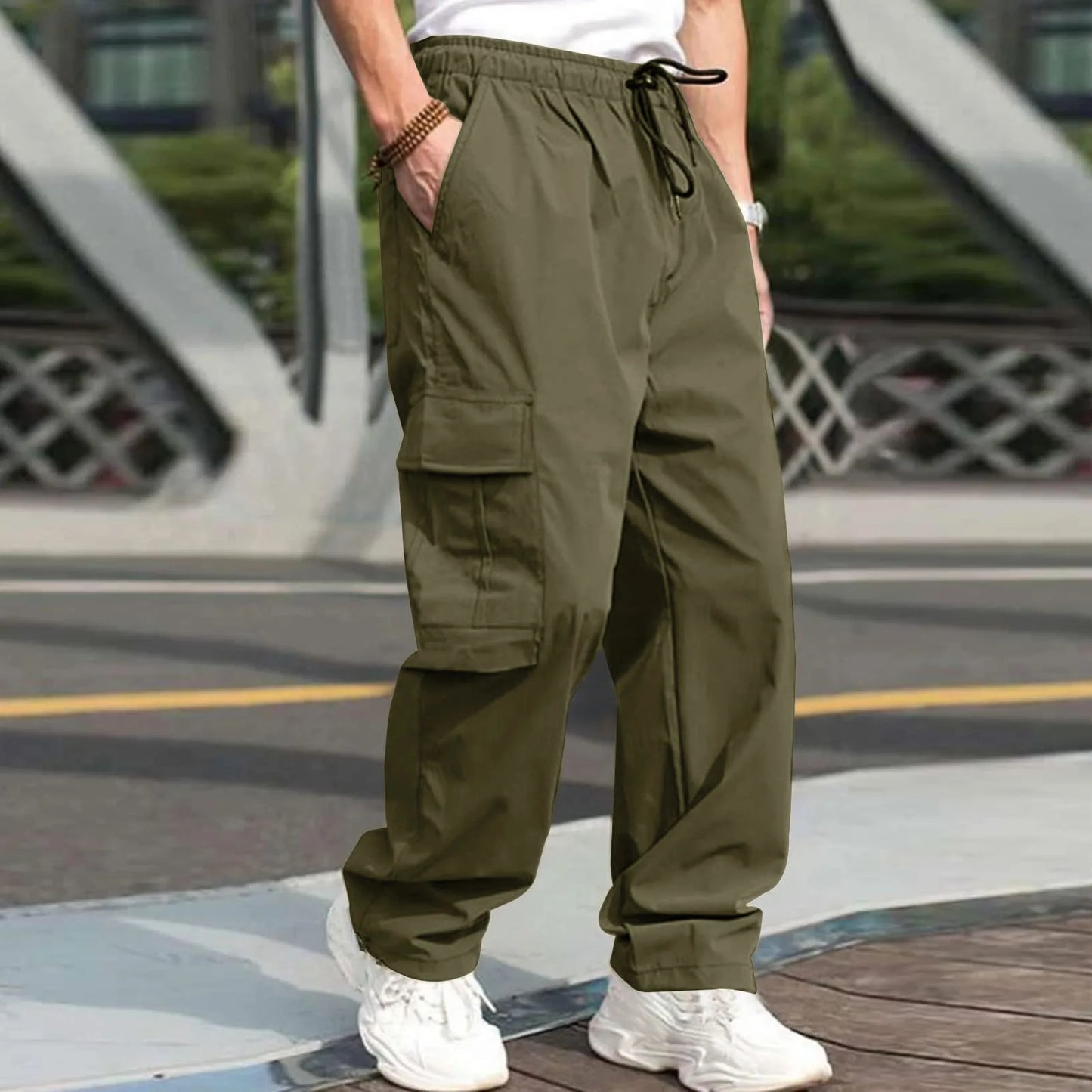 Men’s Loose Straight-Leg Casual Pants