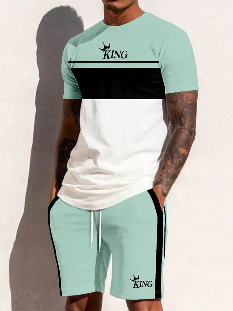Men’s 3D Print Summer Sportswear Set