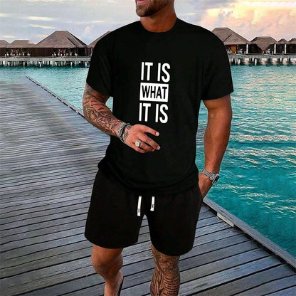 Simple Cross Printed Short-Sleeved T-Shirt