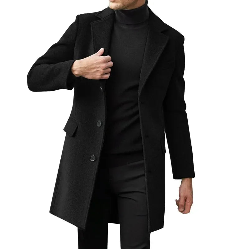 Men’s British Woolen Windbreaker Coat