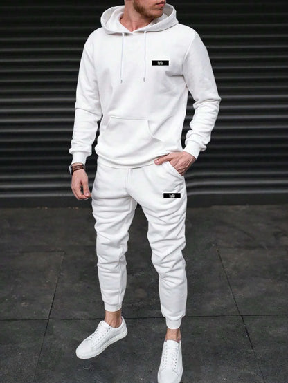 Men Autumn Winter Drawstring Tracksuit