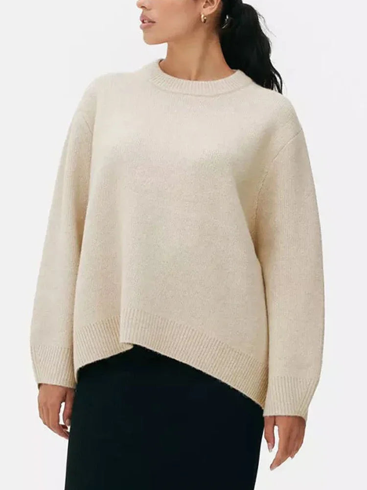 Women's Patchwork Knit Sweater Pullover