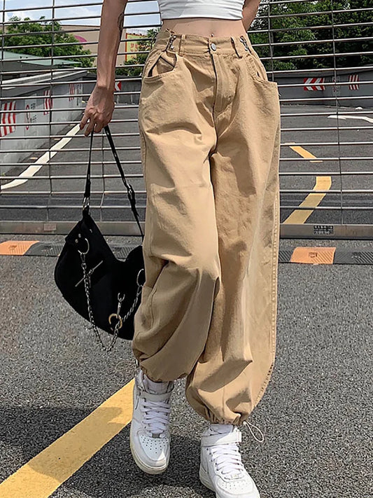Y2K Khaki Oversized Cargo Pants
