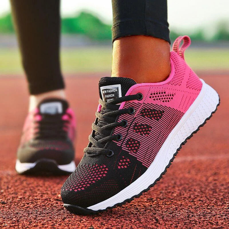 Pair of Women's Lace-Up Casual Sneakers