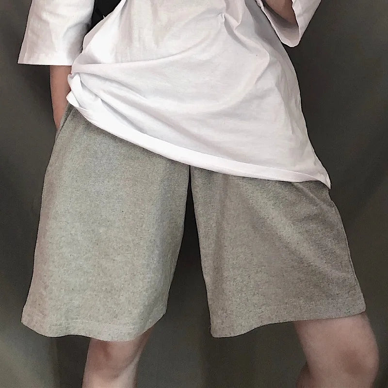 Women's Summer Gray Wide-Leg Shorts