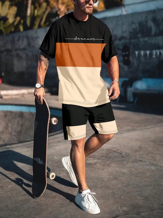 Men’s 3D Print Summer Sportswear Set