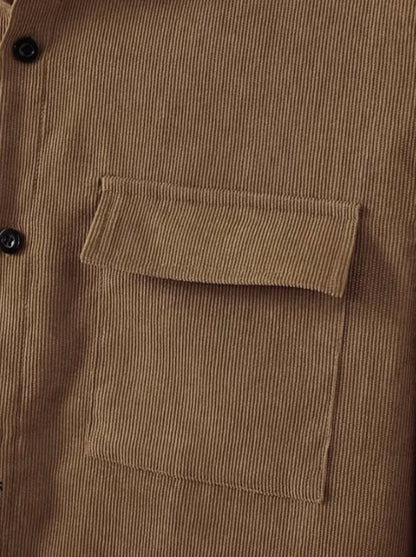 Men’s Solid Color Corduroy 2-piece set