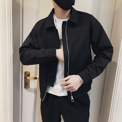 Men’s Stand Collar Patchwork Jacket