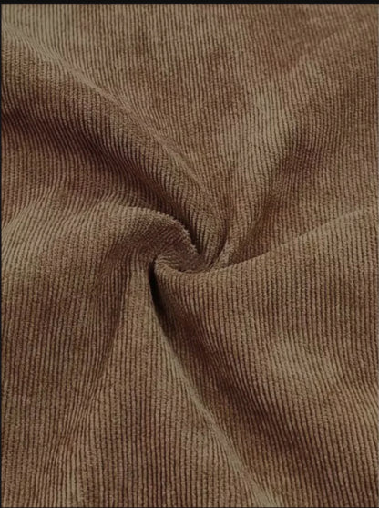 Men’s Solid Color Corduroy 2-piece set