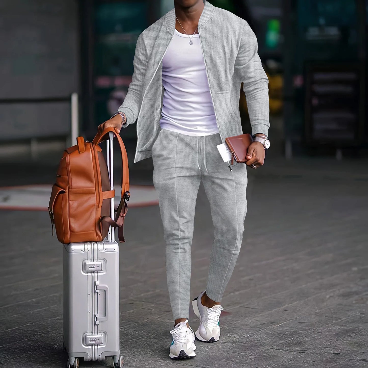 Autumn Winter Men's Casual Blazer Set  