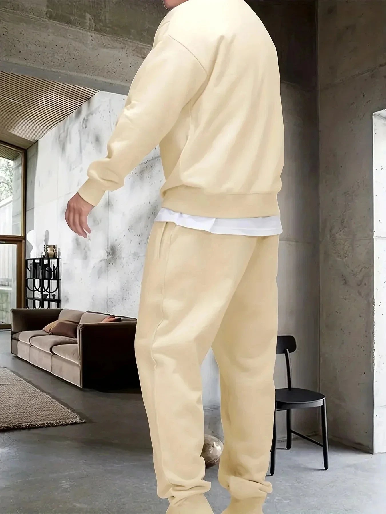 Men Crewneck Hoodie & Sweatpants Set