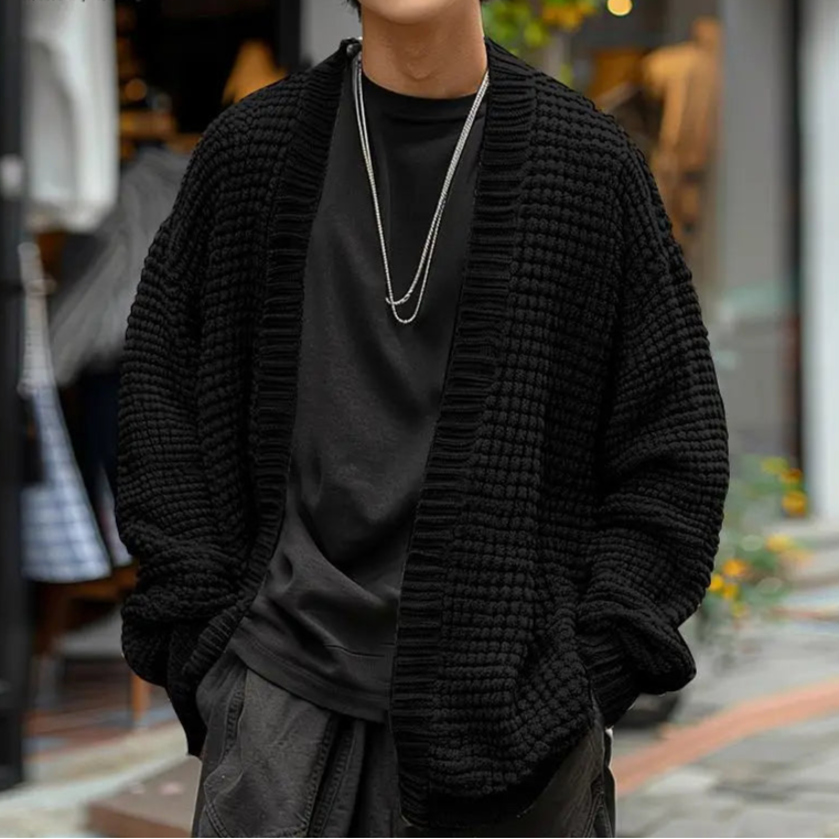 Men’s Fashion Hollow Design Cardigan