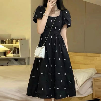 Elegant Floral Print Midi Dress