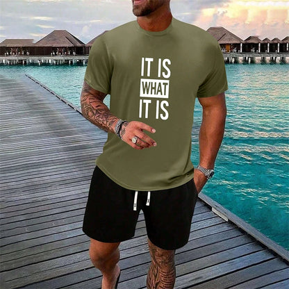 Simple Cross Printed Short-Sleeved T-Shirt