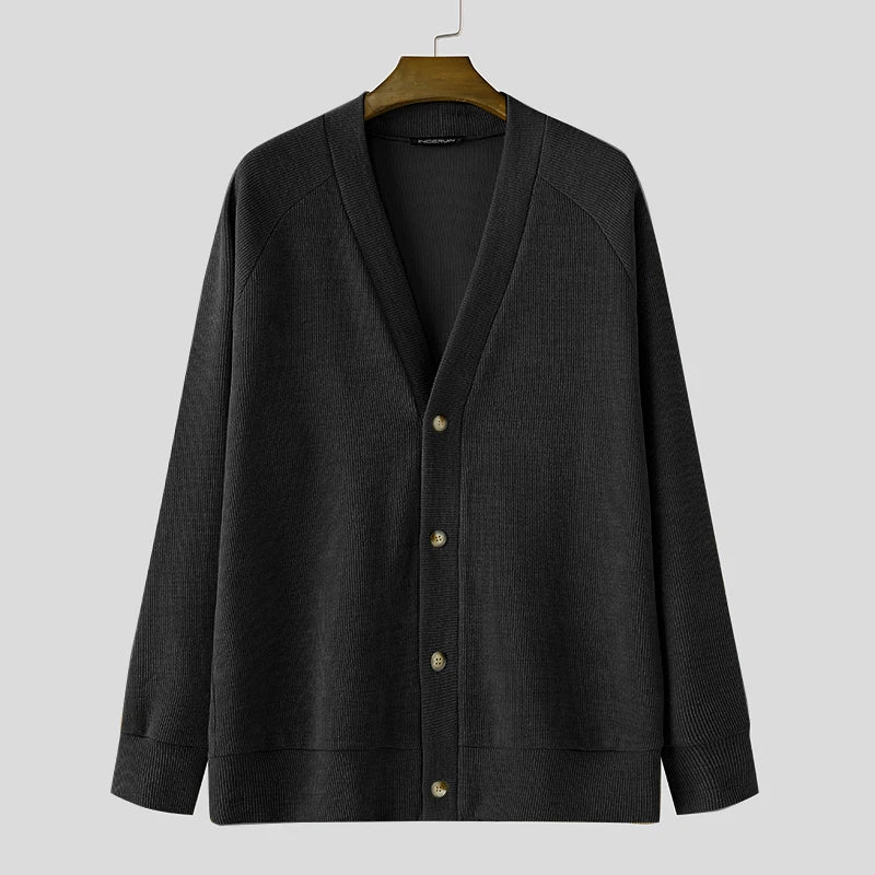 Men’s Vintage-Style V-Neck Cardigan