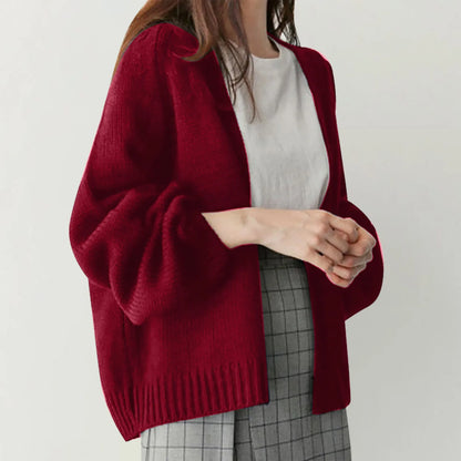 Women's Open-Front Knitted Cardigan