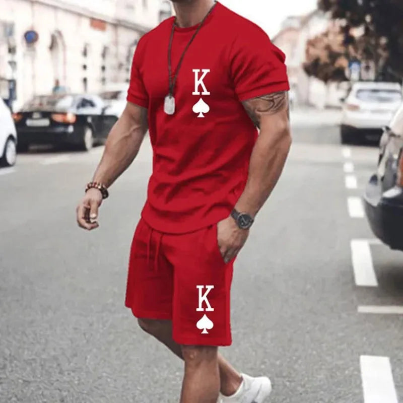 Men’s 3D Print Summer Sportswear Set