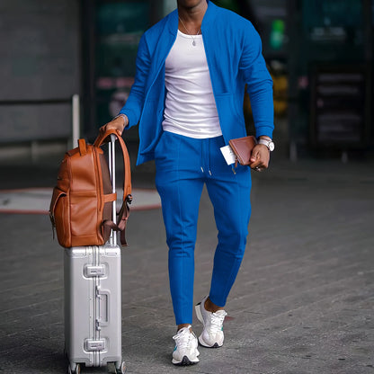 Autumn Winter Men's Casual Blazer Set  