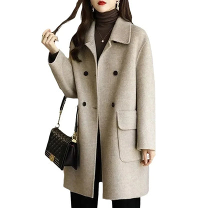Plus Size Woolen Overcoat