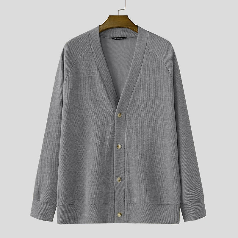 Men’s Vintage-Style V-Neck Cardigan