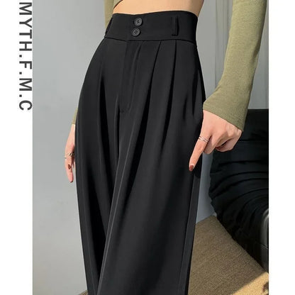 Elegant Wide-Leg High-Waist Pants
