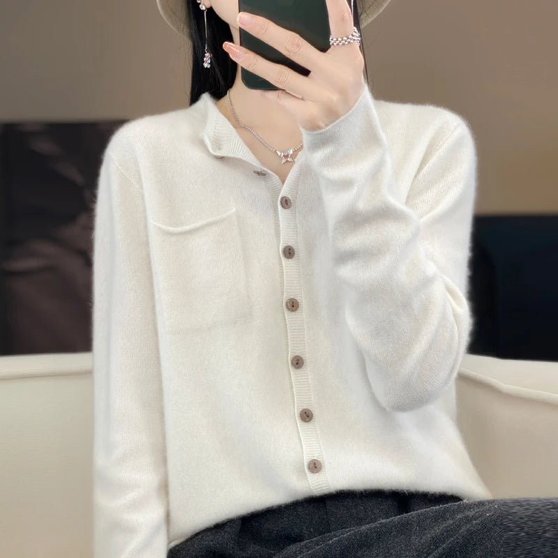 New Merino Wool Sweater Cardigan