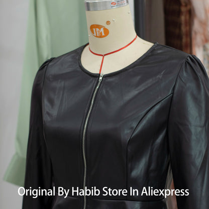 Vintage PU Leather Bomber Jacket