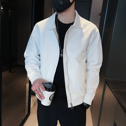 Men’s Stand Collar Patchwork Jacket