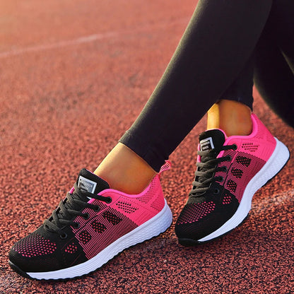 Pair of Women's Lace-Up Casual Sneakers
