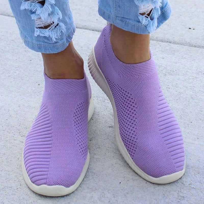 Pair of Women's Slip-On Casual Sneakers