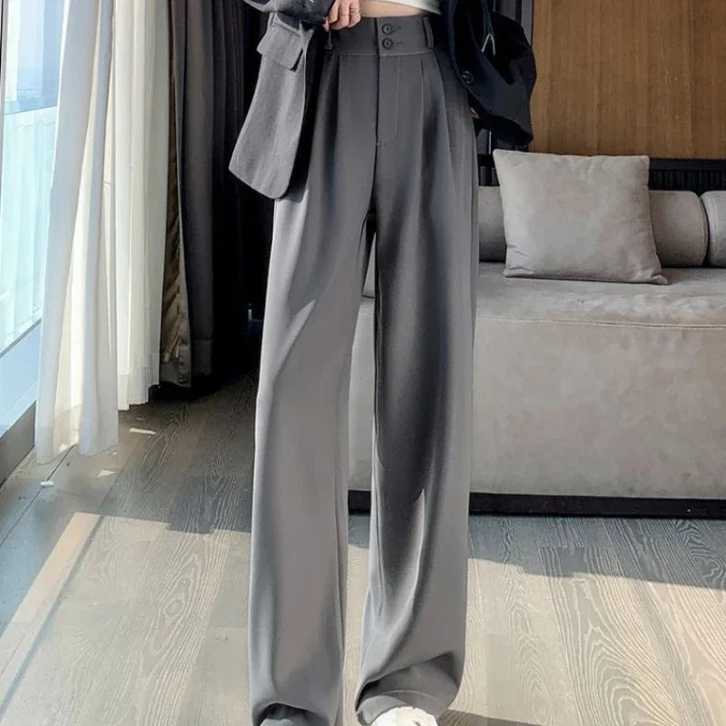 Elegant Wide-Leg High-Waist Pants