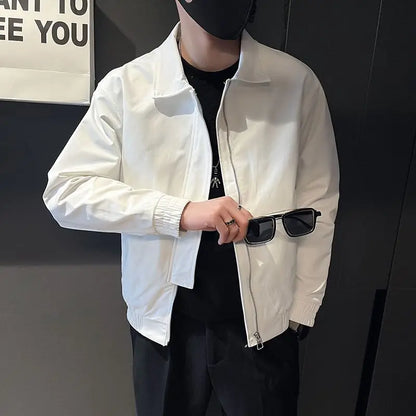 Men’s Stand Collar Patchwork Jacket