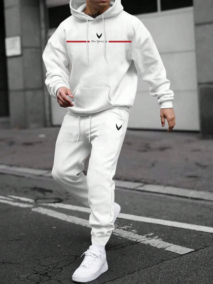 Men Autumn Winter Drawstring Tracksuit