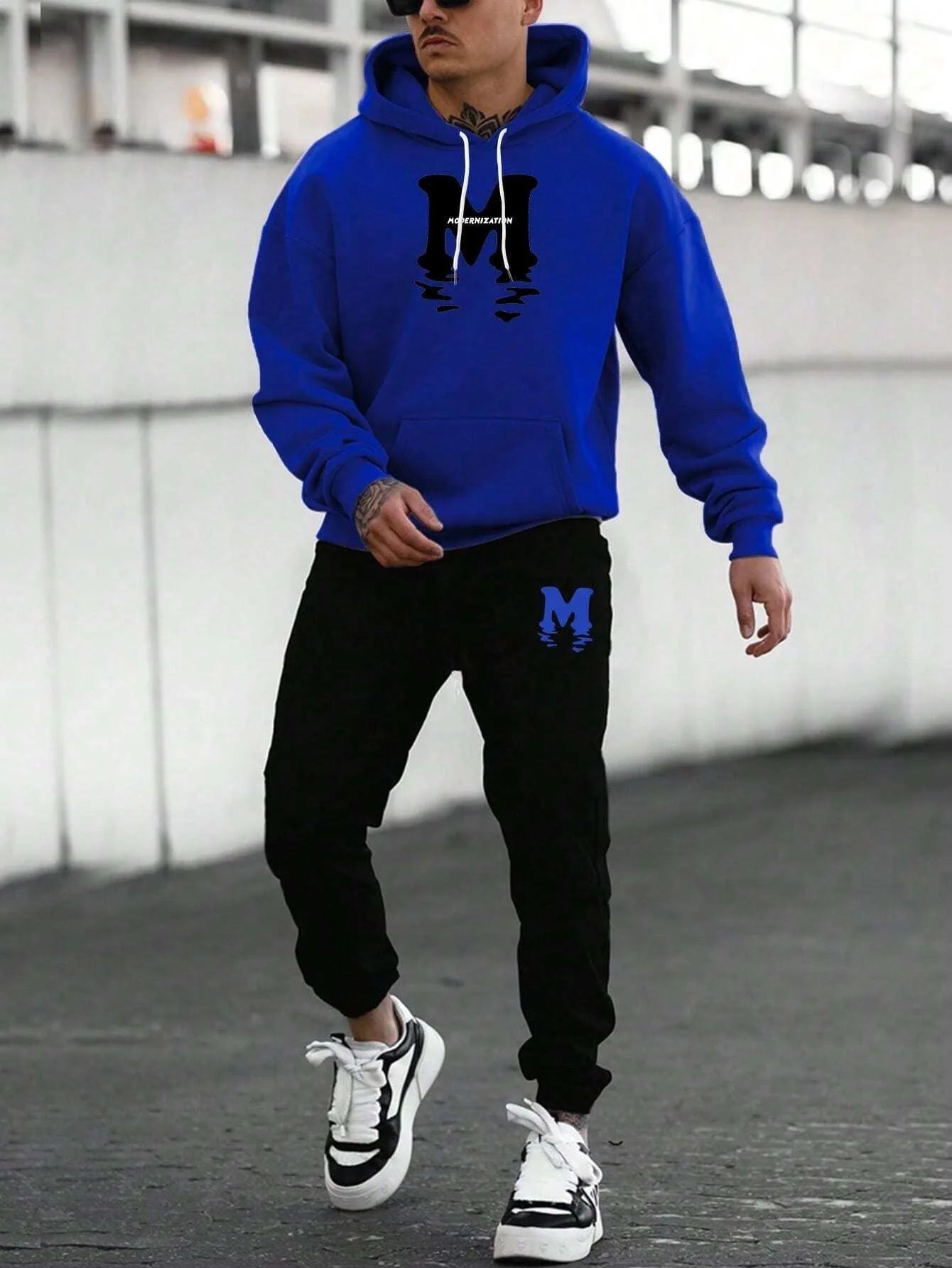 Men Autumn Winter Drawstring Tracksuit