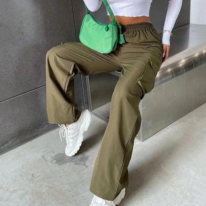 Women’s Cargo Trousers  Wide Leg Joggers