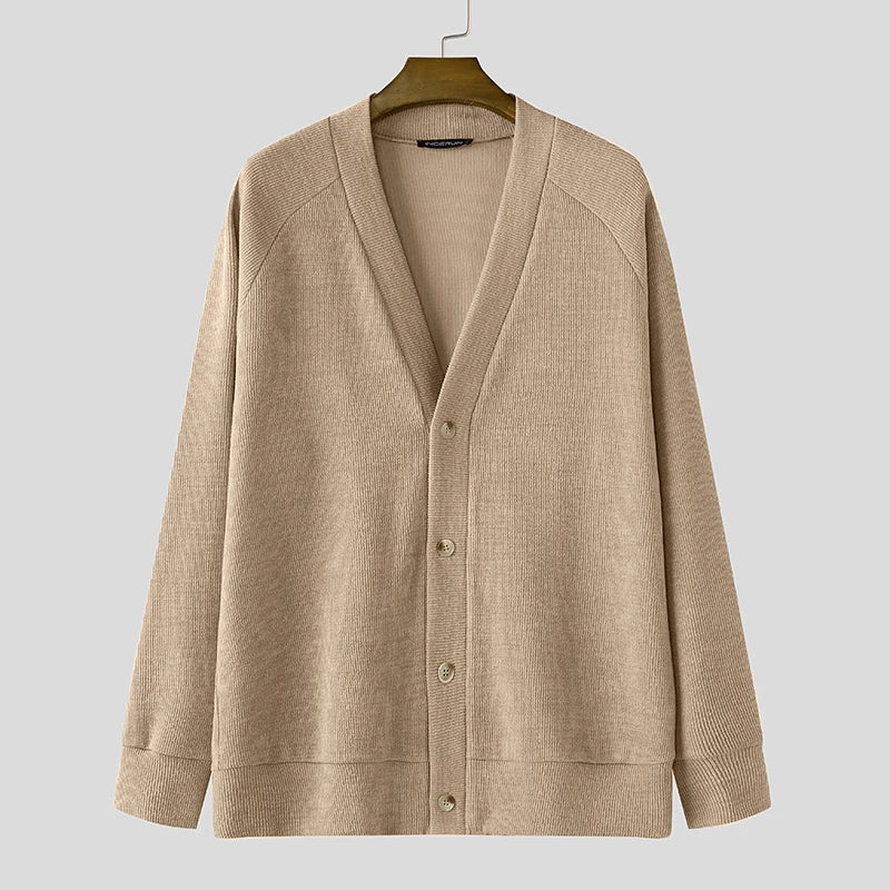 Men’s Vintage-Style V-Neck Cardigan